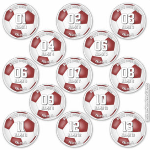 kado's voetbalteamkleuren voor 13 spelers sticker