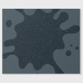 Kadoverpakkings papier met houtskoolinktspatten -  (Vlak)