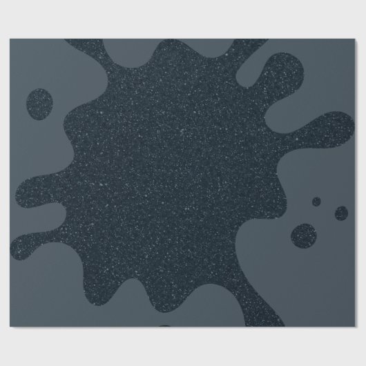 Kadoverpakkings papier met houtskoolinktspatten - (Vlak)