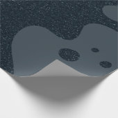 Kadoverpakkings papier met houtskoolinktspatten - (Hoek)