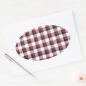Kadrille Red White en Black Style Ovale Sticker (Envelop)