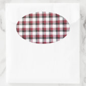 Kadrille Red White en Black Style Ovale Sticker (Tas)