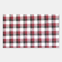 Kadrille Red White en Black Style Rechthoekige Sticker