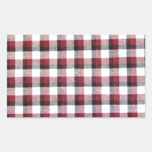 Kadrille Red White en Black Style Rechthoekige Sticker (Voorkant)