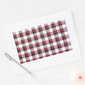 Kadrille Red White en Black Style Rechthoekige Sticker (Envelop)