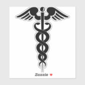 kaduceus-medisch symbool-medisch-logo sticker (Vel)