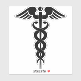 kaduceus-medisch symbool-medisch-logo sticker