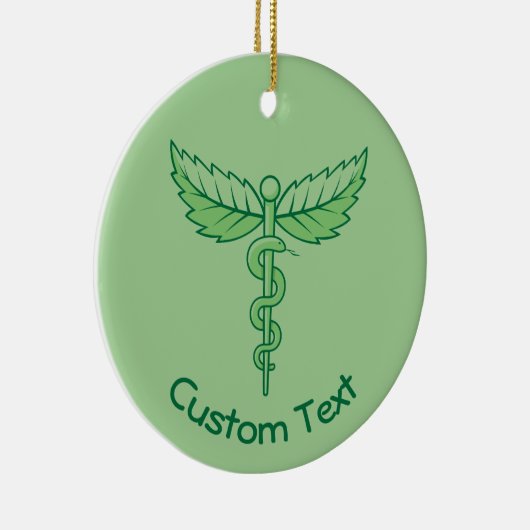 Kaduceus met Ornament van keramische bladeren (Rechts)