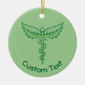 Kaduceus met Ornament van keramische bladeren (Voorkant)