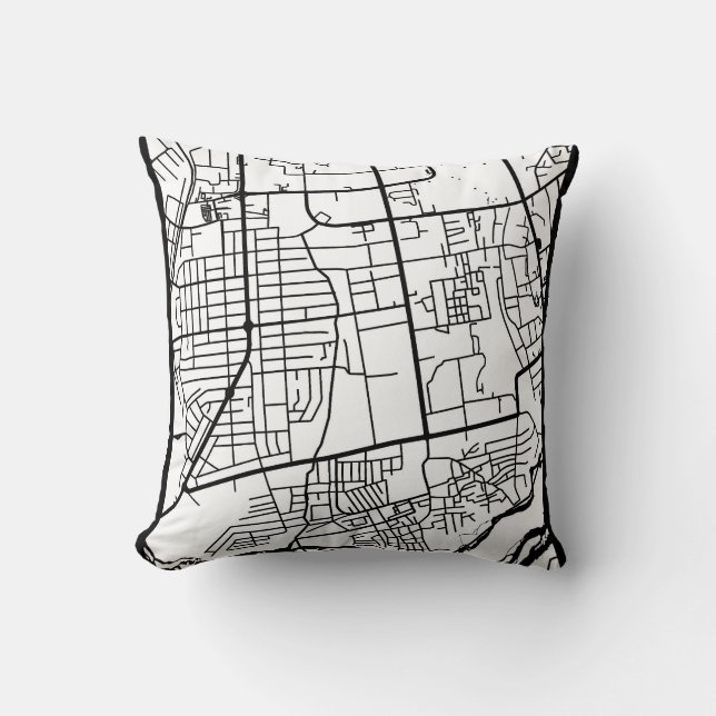 Kaduna Nigeria City Map Kussen (Voorkant)