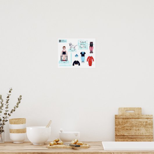 Kady en Maxine Papier Doll Set - Afspelen of Displ Poster (Keuken)