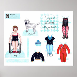 Kady en Maxine Papier Doll Set - Afspelen of Displ Poster