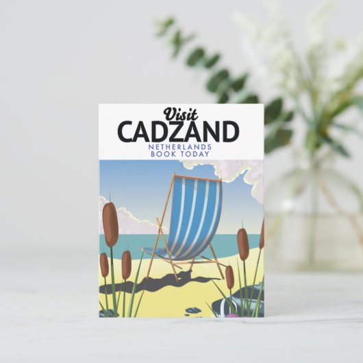 Kadzand-Nederlandse strandreisposter (Staand voorkant)