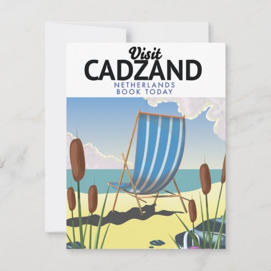 Kadzand-Nederlandse strandreisposter (Achterkant)