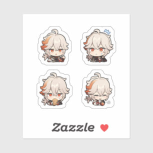 Kaedehara Kazuha Genshin Impact 4 stuks sticker zi