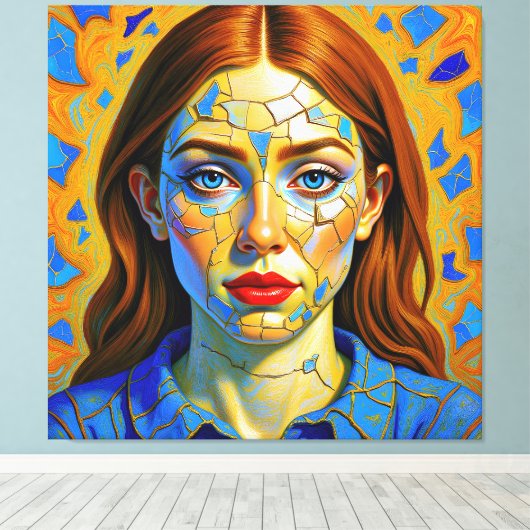 “Kaela” - Pattern of a Past Canvas Afdruk (Insitu (Houten vloer))