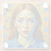 “Kaela” - Pattern of a Past Glazen Onderzetter (Achterkant)