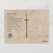 Kael'Thar Void King - Gotische Donkere Fantasy Ans Briefkaart (Achterkant)