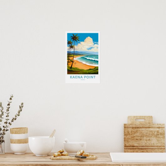 Kaena Point Hawaii Reisprint Poster (Keuken)
