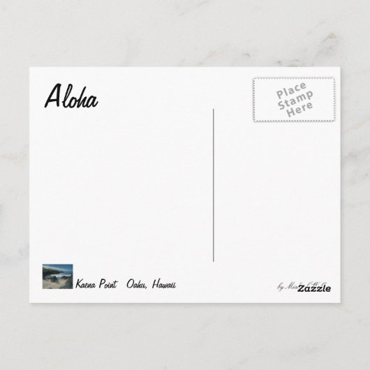 Ka'ena Point Post Card Briefkaart (Achterkant)