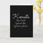 Kaereste Danish Wording Kaart (Gele Bloem)