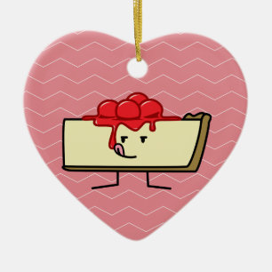 Kaesecake-likkerkersen voor het plukken van pastei keramisch ornament