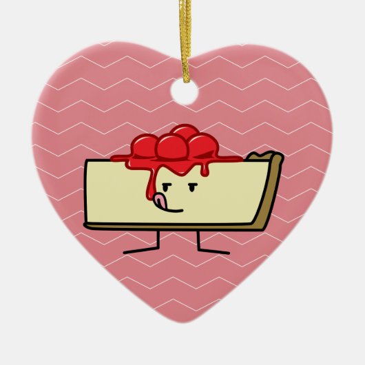 Kaesecake-likkerkersen voor het plukken van pastei keramisch ornament (Voorkant)