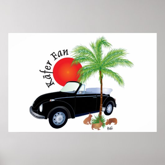 Käfer Cabriolet 1972 Poster (Voorkant)