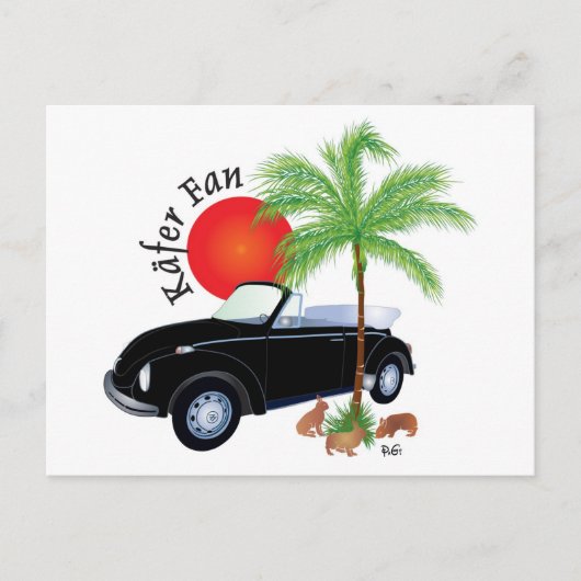 Käfer Fan Postkarte Briefkaart (Voorkant)