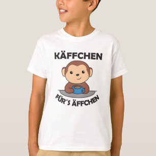 Käffchen voor de apen een grappige aap met t-shirt