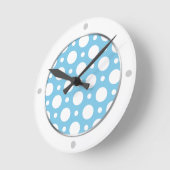 Kaffe Blue Assorted Polka Dots Wall Clock Ronde Klok (Hoek)
