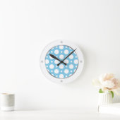 Kaffe Blue Assorted Polka Dots Wall Clock Ronde Klok (Huis)
