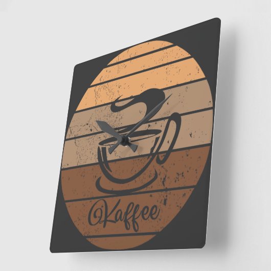 Kaffee Design Vierkante Klok (Hoek)