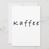 Kaffee - minimalistic typography card kaart (Voorkant)
