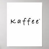 Kaffee - minimalistic typography poster (Voorkant)