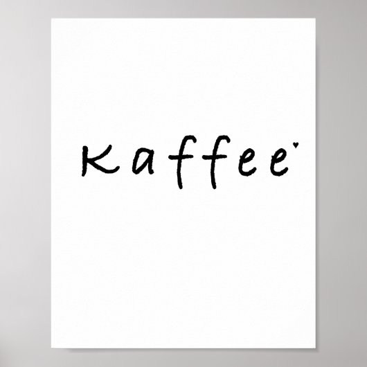 Kaffee - minimalistic typography poster (Voorkant)