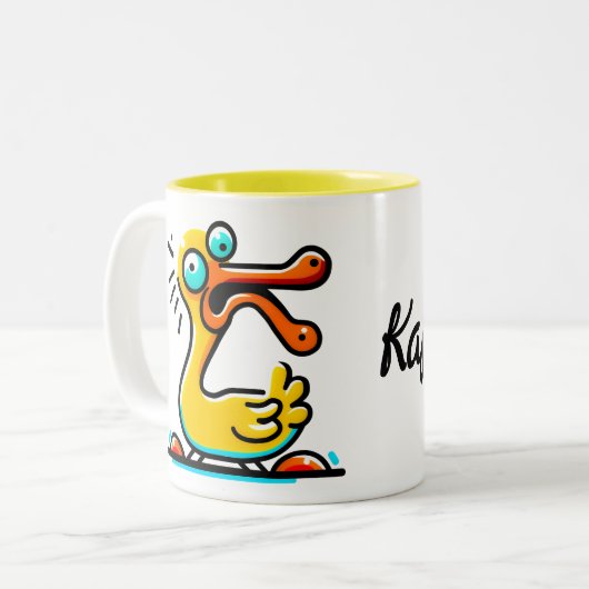 Kaffee mit Ente Tweekleurige Koffiemok (Voorkant links)