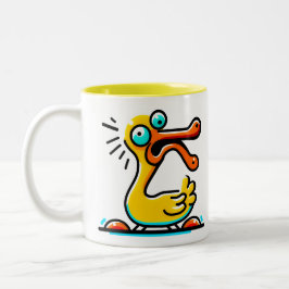 Kaffee mit Ente Tweekleurige Koffiemok