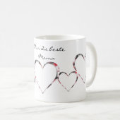Kaffeebecher beste Mutter Herzbecher Koffiemok (Voorkant rechts)
