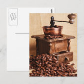 Kaffeebohnen Kaffeemühle Briefkaart (Voorkant / Achterkant)