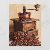 Kaffeebohnen Kaffeemühle Briefkaart (Voorkant)