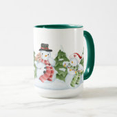 Kaffeepott mit süssen Schneemännchen Mok (Voorkant rechts)