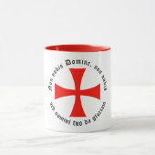 Kaffeetasse mit Templerkreuz und Templermotto Mok (Midden)