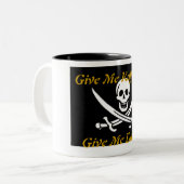 Kaffeine Pirate Tweekleurige Koffiemok (Voorkant links)