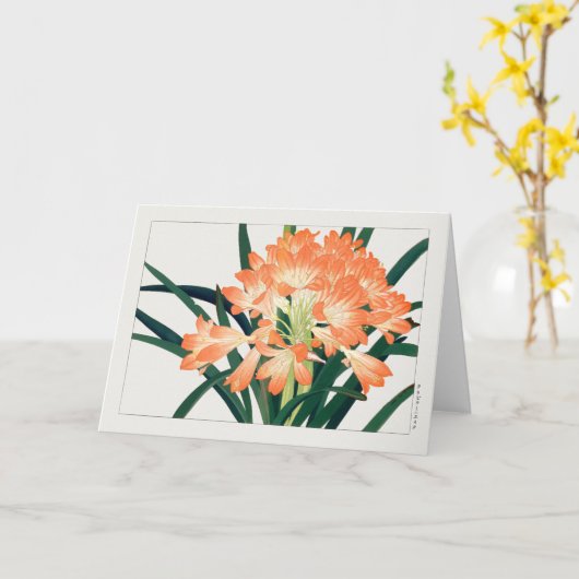 Kaffir lily van Tanigami Konan Kaart (Gele Bloem)