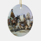 Kafila met een Camel Bearing a Hodesh, illustratie Keramisch Ornament (Rechts)