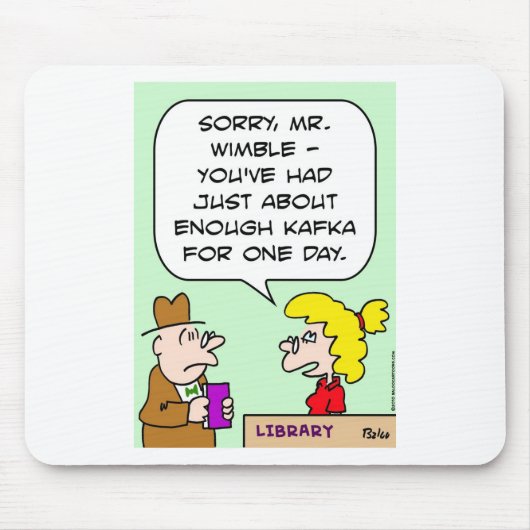 kafka bibliotheek genoeg boeken muismat (Voorkant)