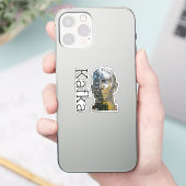 Kafka Hoofd Vierkante Sticker (Telefoon)