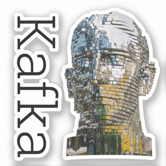 Kafka Hoofd Vierkante Sticker (Voorkant)