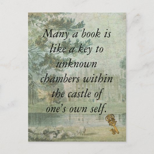 Kafka Quote op Boeken Briefkaart (Voorkant)